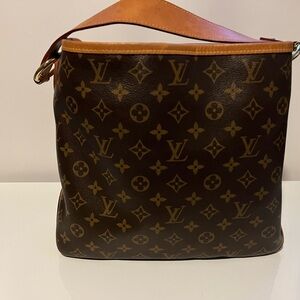Louis Vuitton Brown and Tan Monogram Shoulder Bag